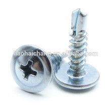 Countersunk flat head stainless steel 19mm self drilling chrome binding screw